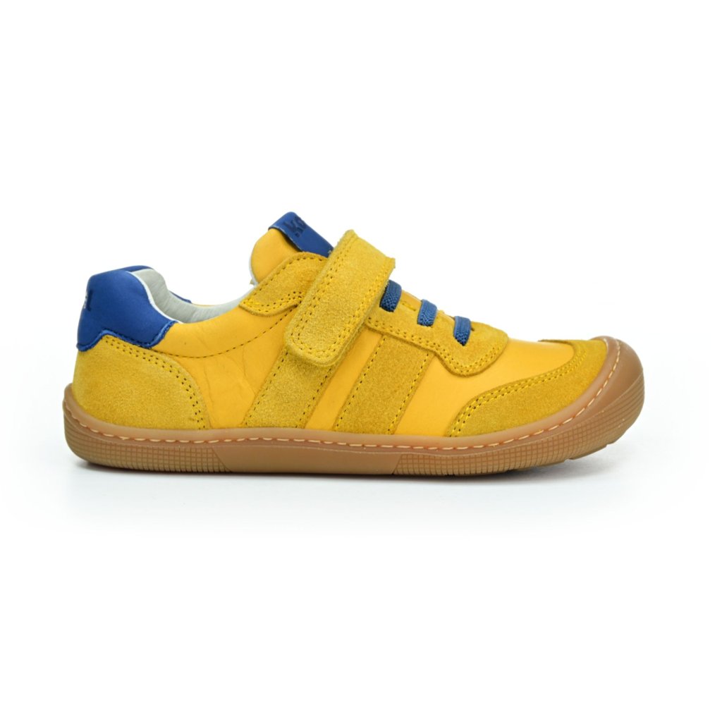 Koel4kids Dylan Suede Yellow Barfußsneakers aus Leder 07M045.101-700