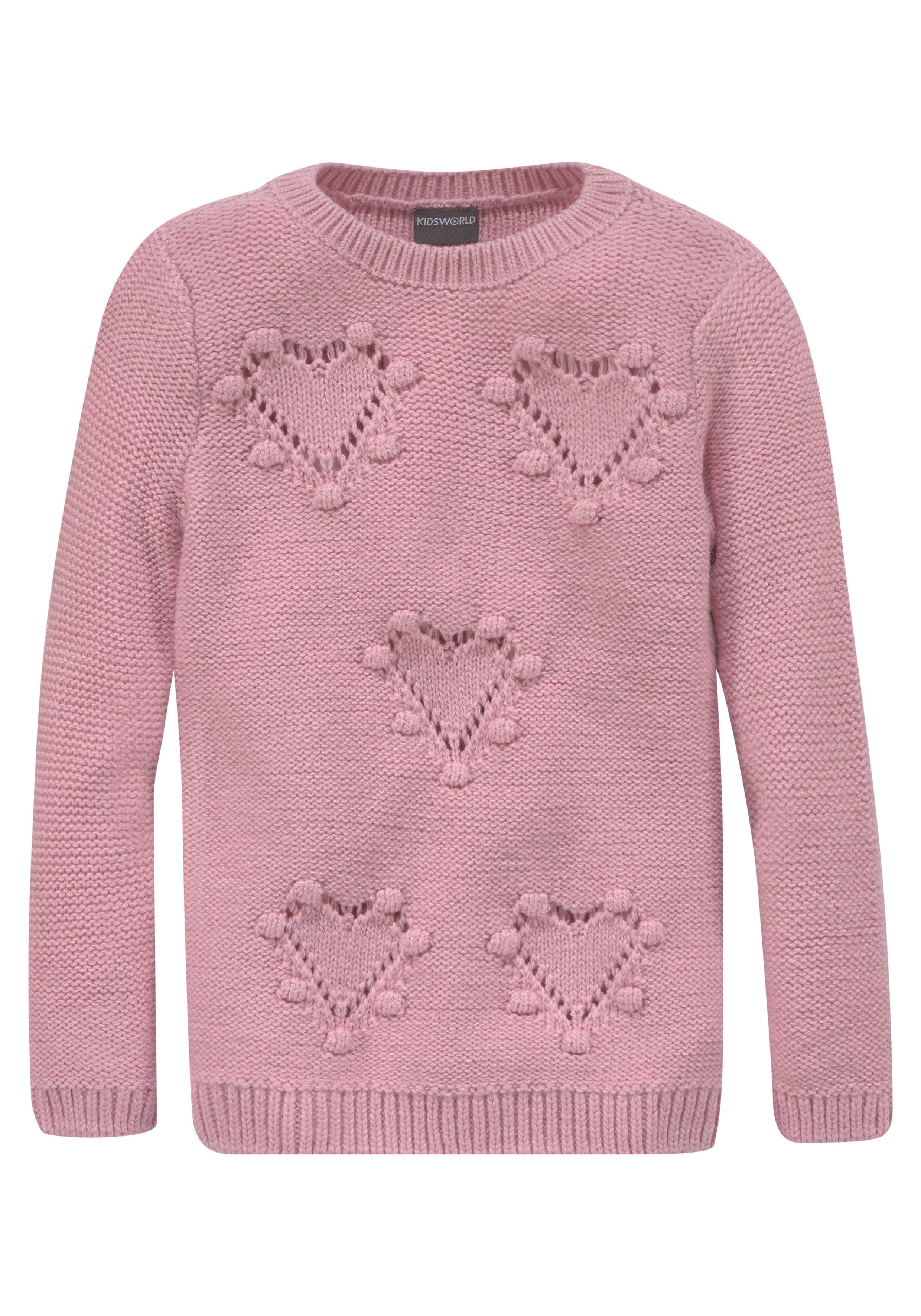 KIDSWORLD Longpullover mit niedlichen Herzen