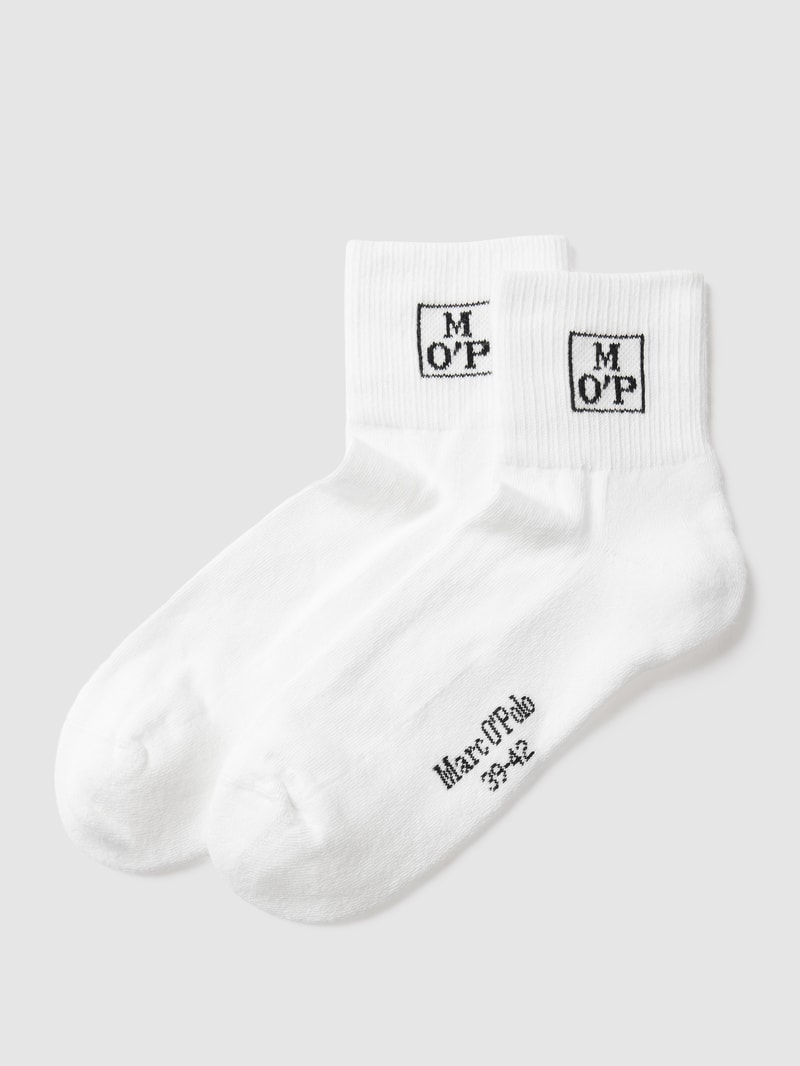 Socken mit Label-Detail im 2er-Pack Modell 'Maxi' in weiß