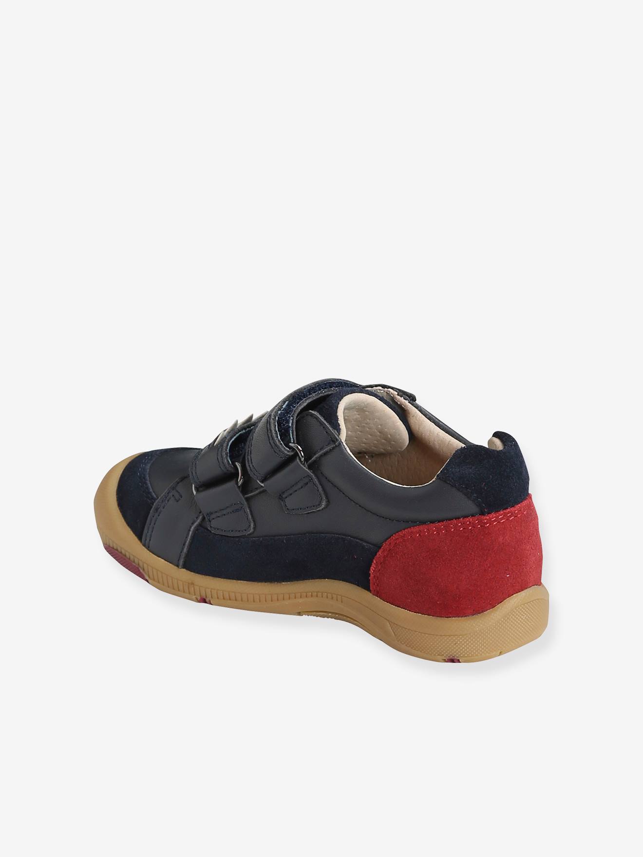 Chaussures basses cuir garçon collection maternelle marine