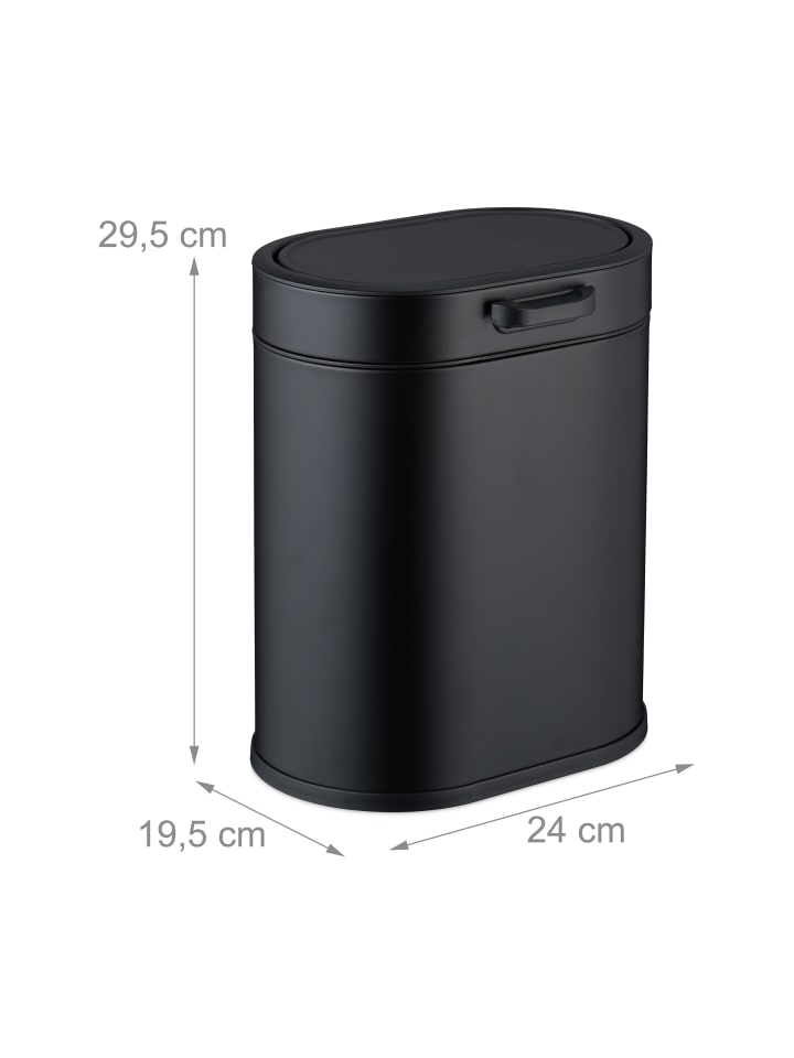 relaxdays Mülleimer in Schwarz - 5 Liter günstig kaufen onesize