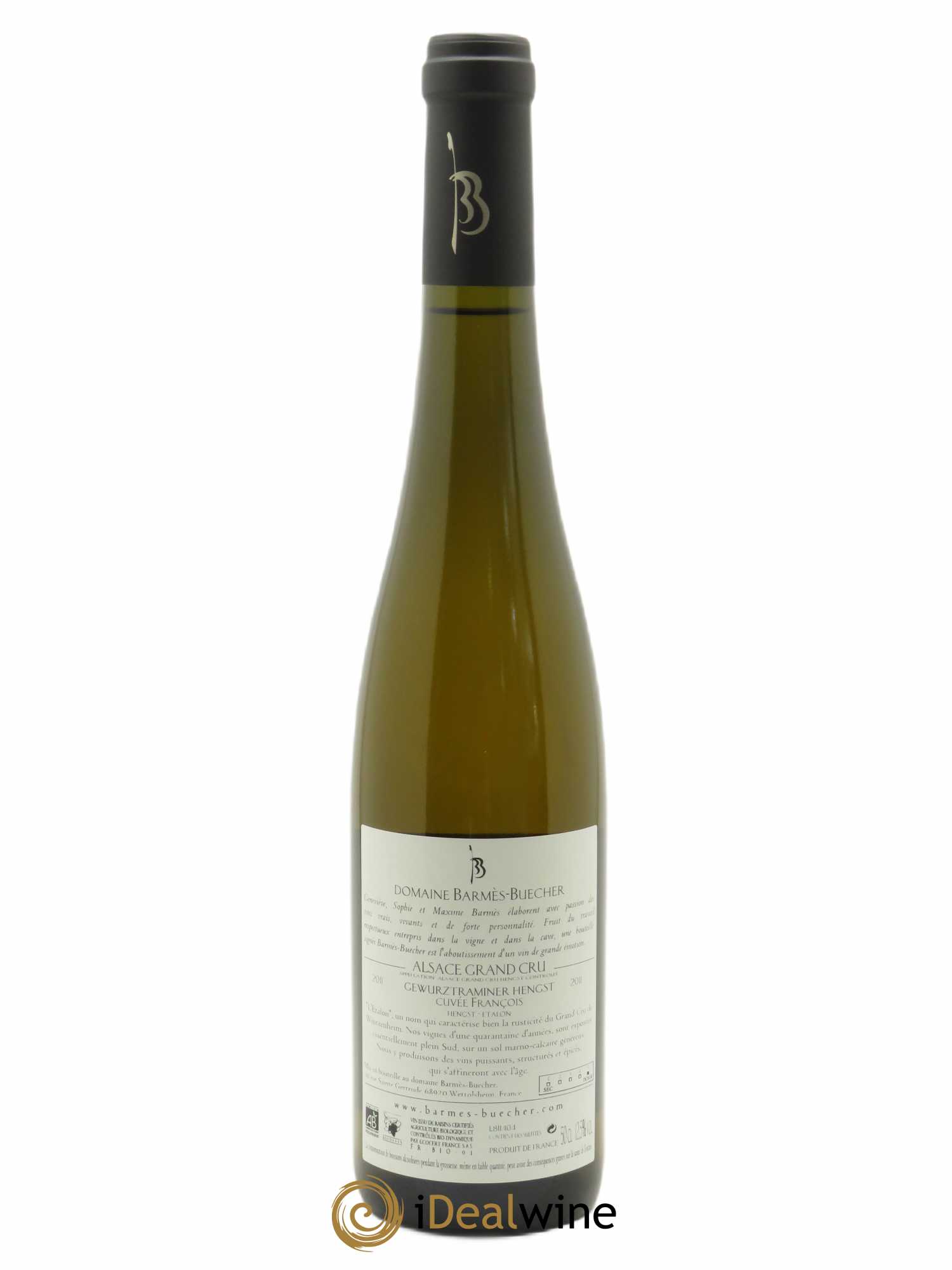 Gewurztraminer Grand Cru Hengst Cuvée François Barmes-Buecher (50cl) 2011 - Lot de 1 Bouteille