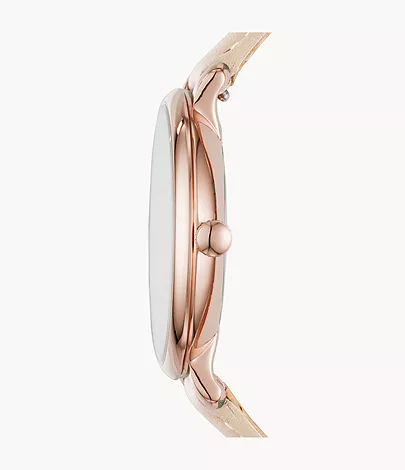 Fossil Uhr Jacqueline 3-Zeiger-Werk Datum Leder rosé