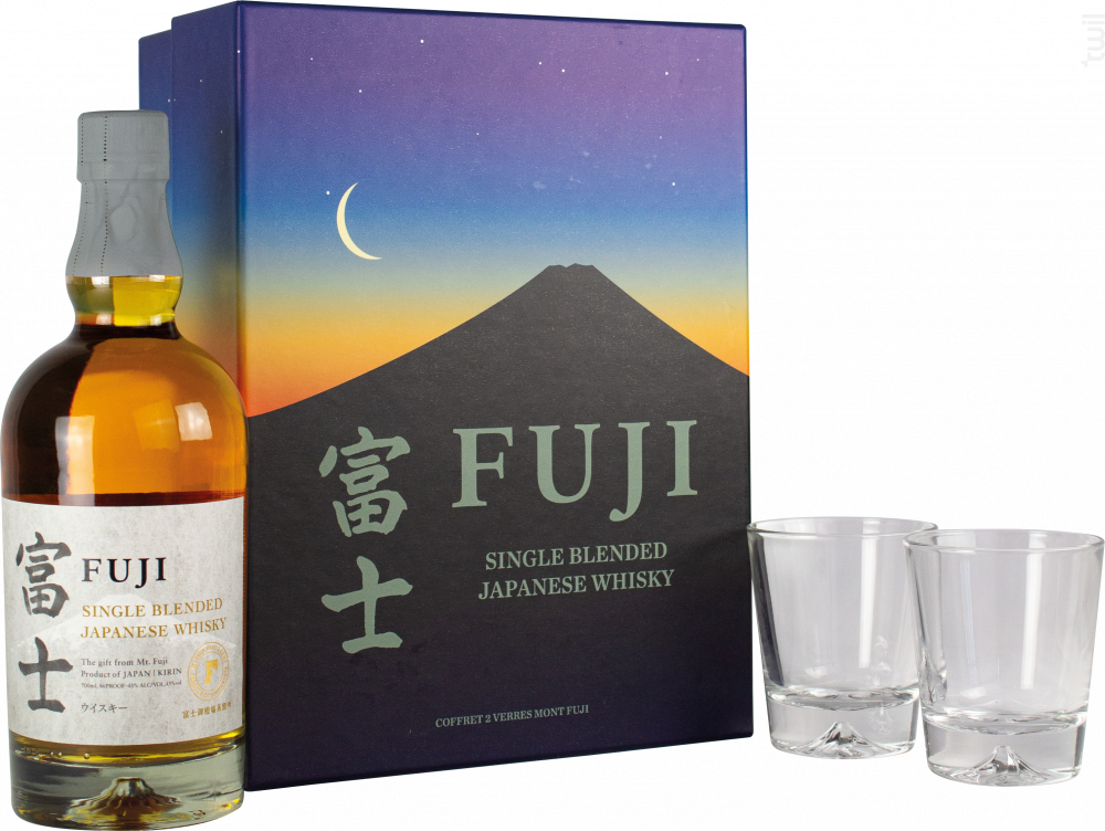Coffret Fuji Single Blended Whisky 2 Verres Fuji