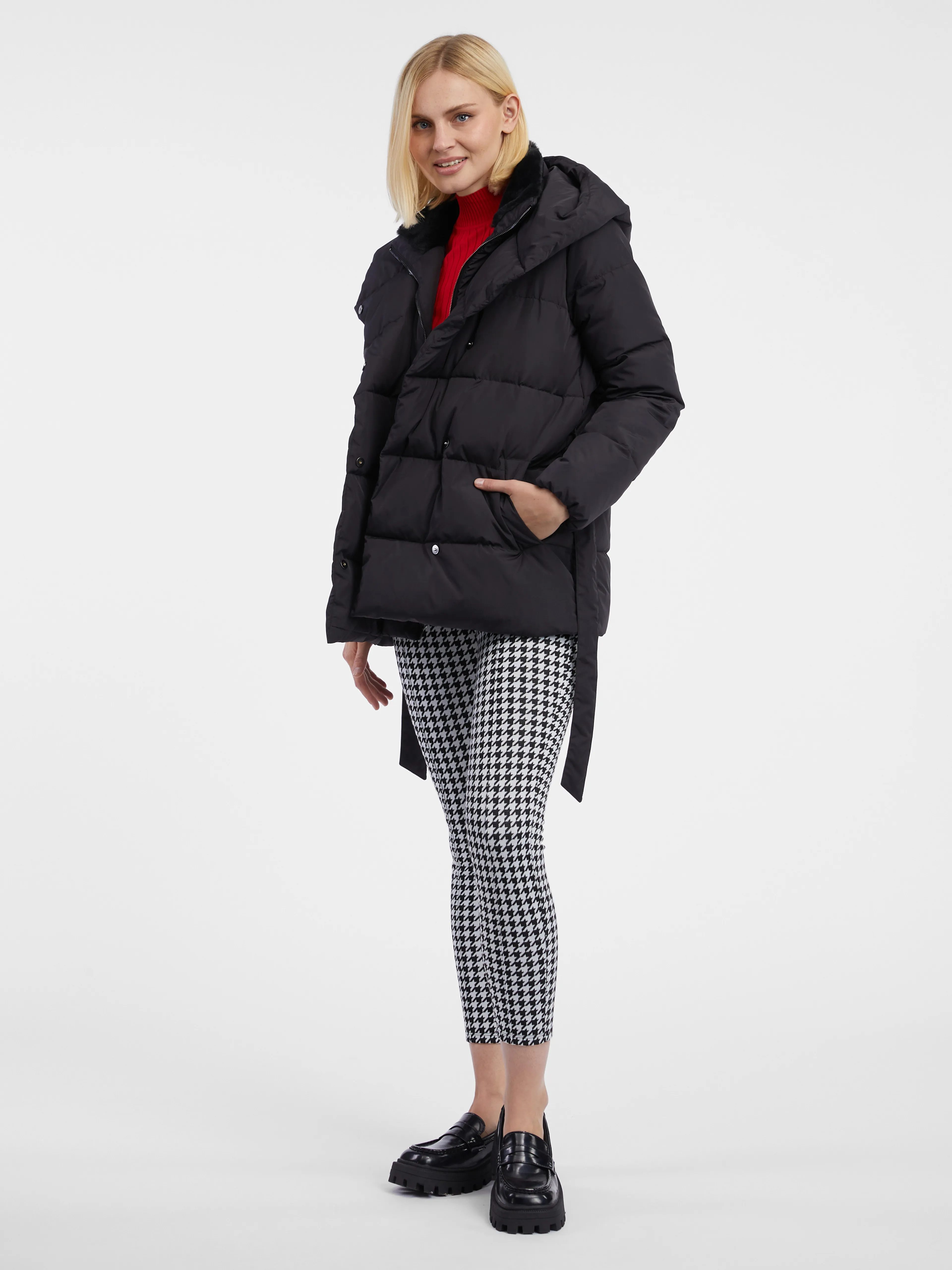 Schwarze Damen-Winter-Steppjacke ORSAY