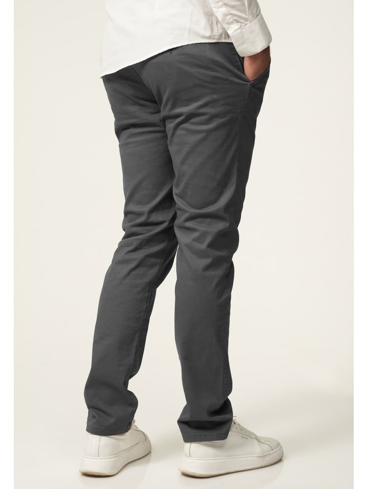DAILY COTTON Chinohose - DCPROVO Chino Hose Elastische Jeans Stoffhose Slim-Fit in Dunkelgrau günstig kaufen