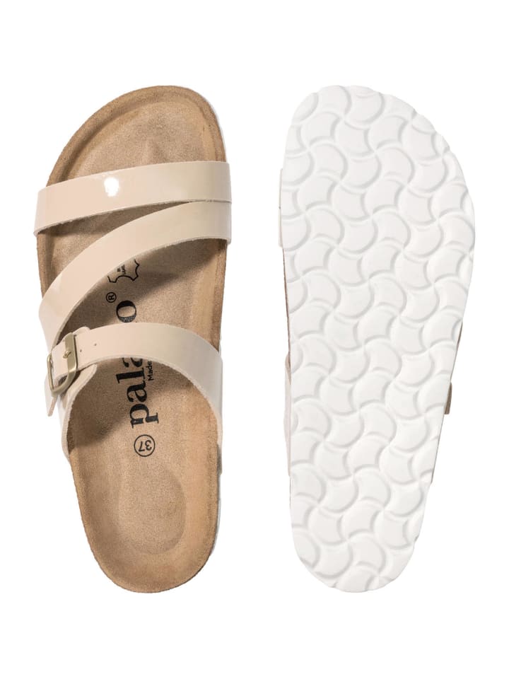 palado Pantoletten in Beige/Weiß günstig kaufen