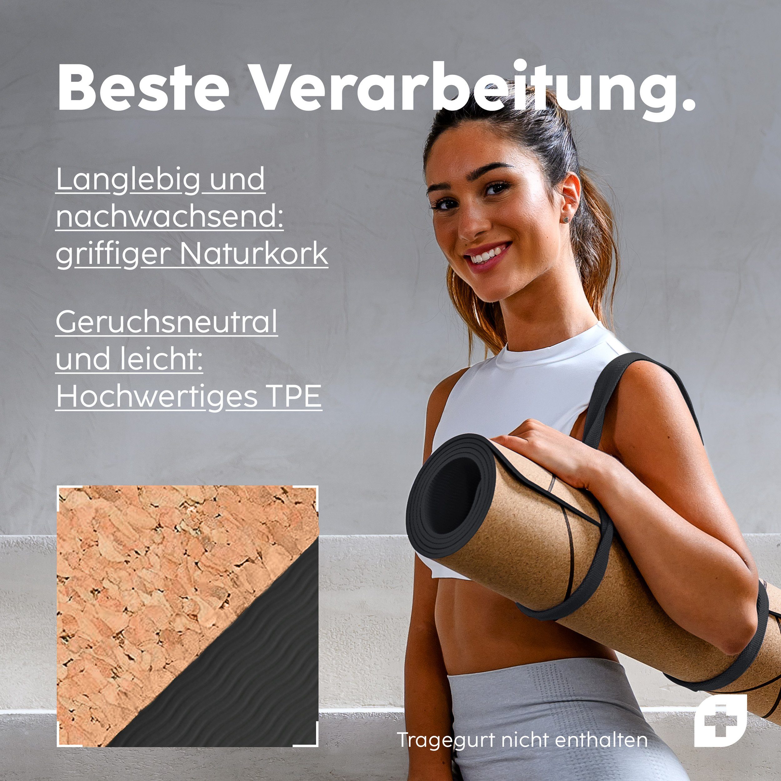 Vesta+ Yogamatte Vesta+ Yogamatte Vesta+ Yogamatte Kork TPE (1x Yogamatte Kork TPE, 1x Fitness App Zugang), Vesta+ Yogamatte Vesta+ Yogamatte Kork TPE