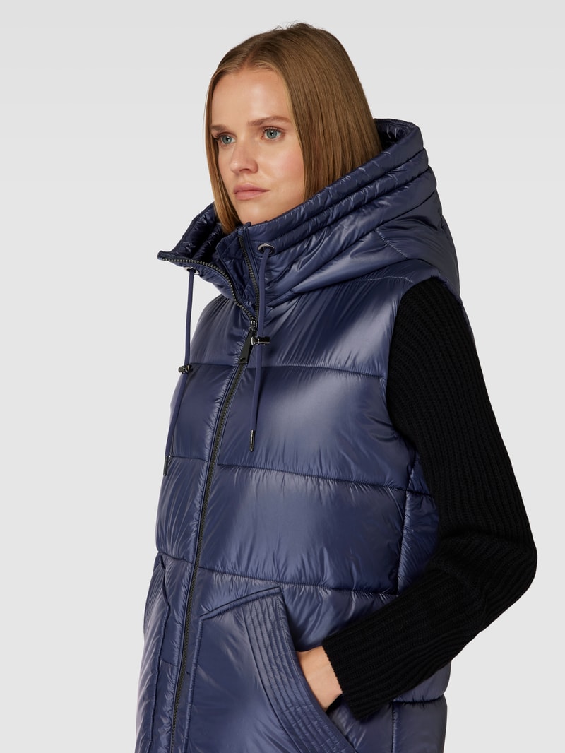 Weste mit seitlichen Eingrifftaschen in rauchblau