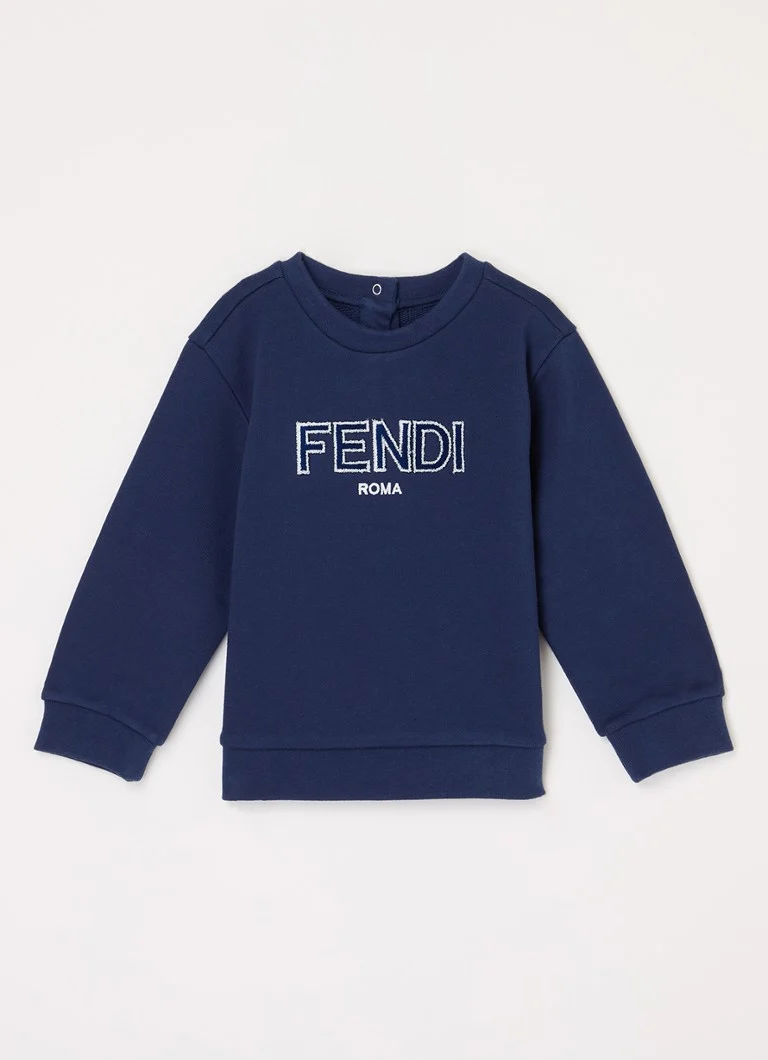 Fendi Sweater with flock logo print