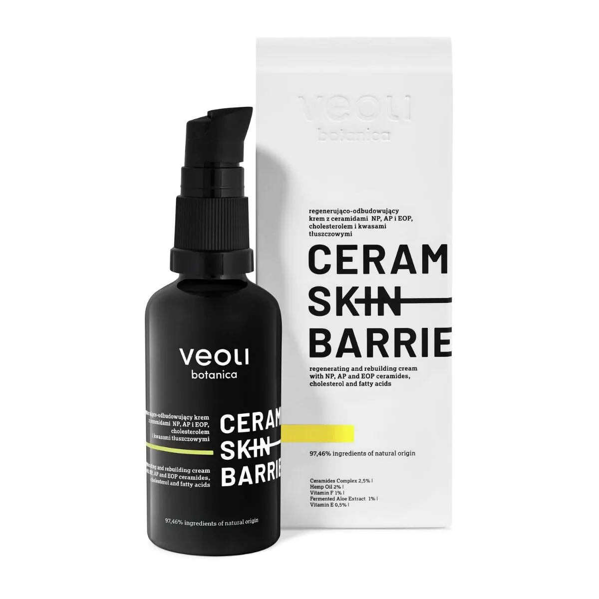 Veoli Botanica Ceramide Huidbarrière Regenererende en Herstellende Crème