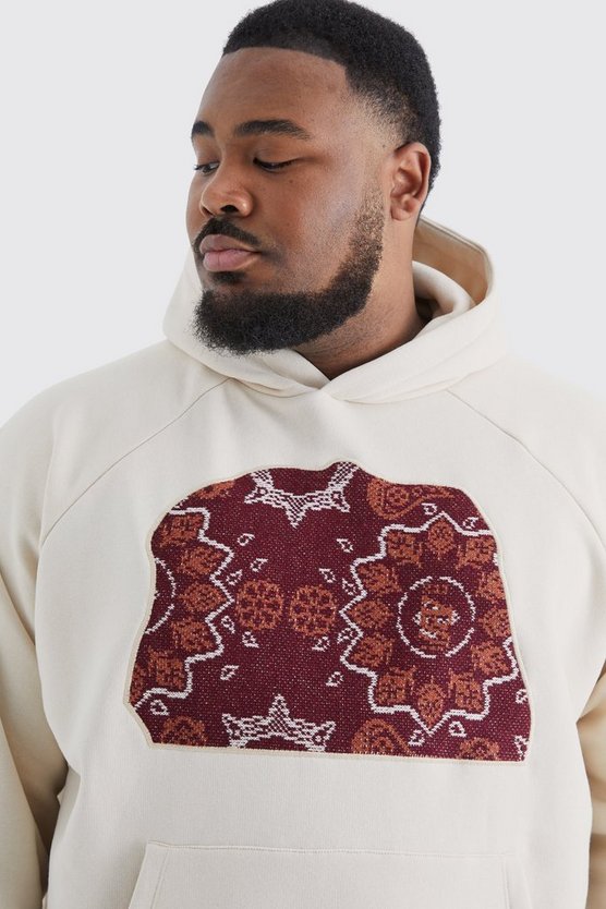 Plus kastiger Oversize Raglan Hoodie