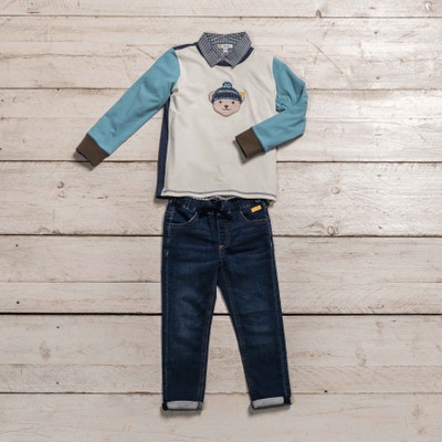 T-Shirt langarm, beige für Jungs