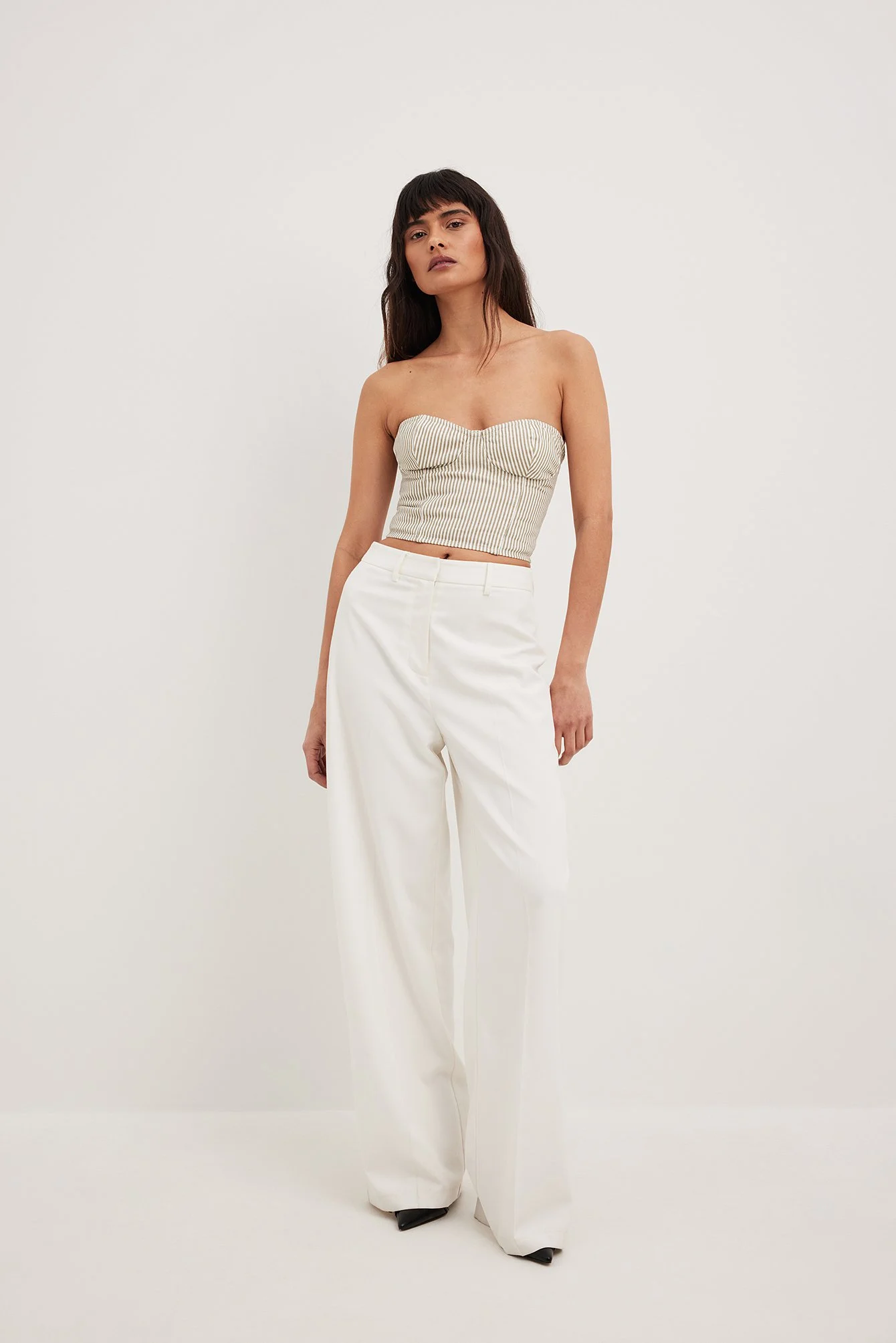 Gestreiftes Cargo-Denim-Top