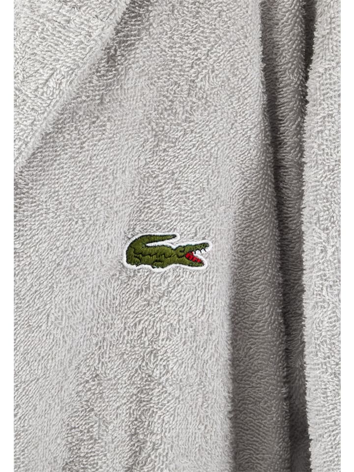 Lacoste Bademantel Lopen Bademantel in hellgrau günstig kaufen