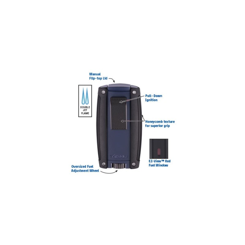 Feuerzeug Jetflamme Xikar, turismo double matte Blue