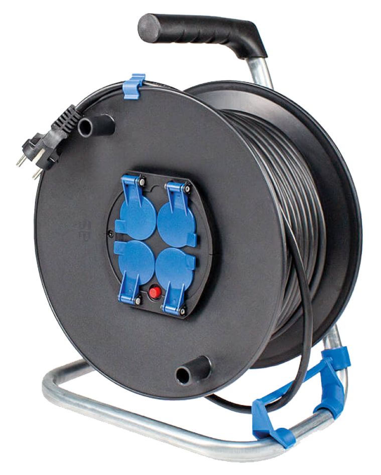 Schwabe 10118 Καλώδιο καρούλι 230V/16A IP20 με προστατευτικά καλύμματα Βινυλίου H05VV-F 3G1.5 25m