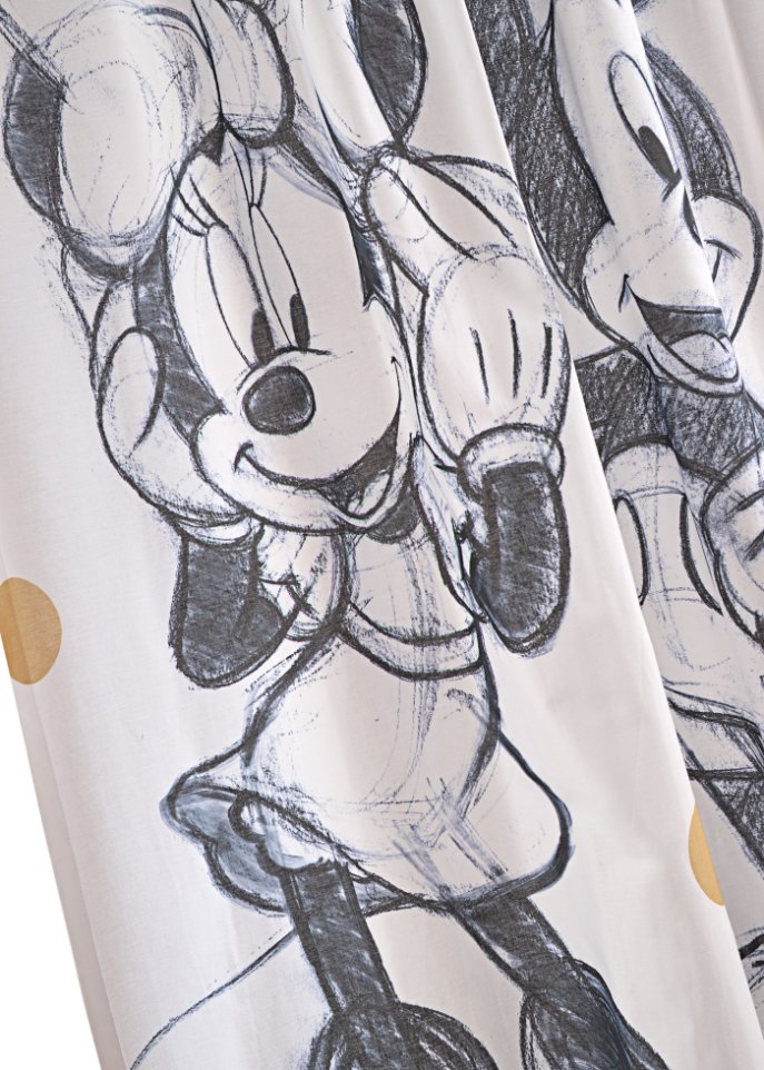 DS Minnie and Mickey Mouse Bio-Baumwoll Vorhang (1er Pack)