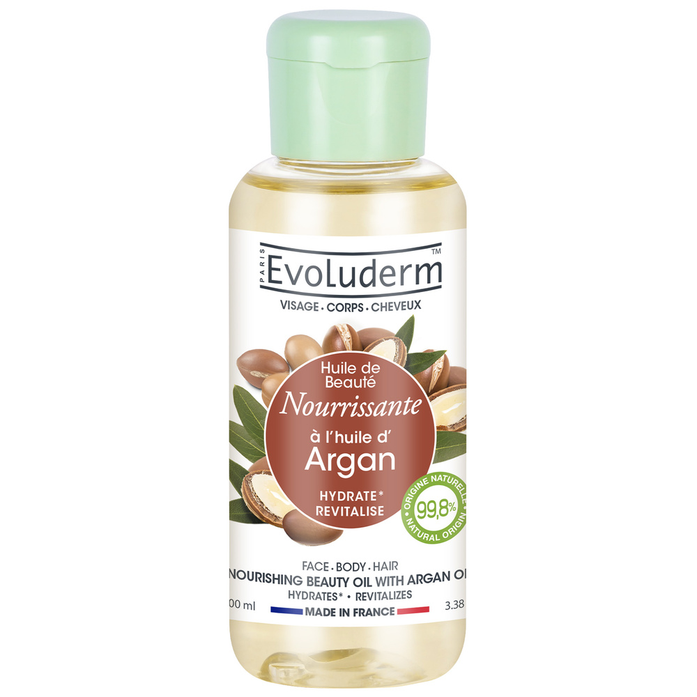evoluderm Huile de Beauté Huile de Beauté Nourrissante à l'Huile d'Argan - 100 ml