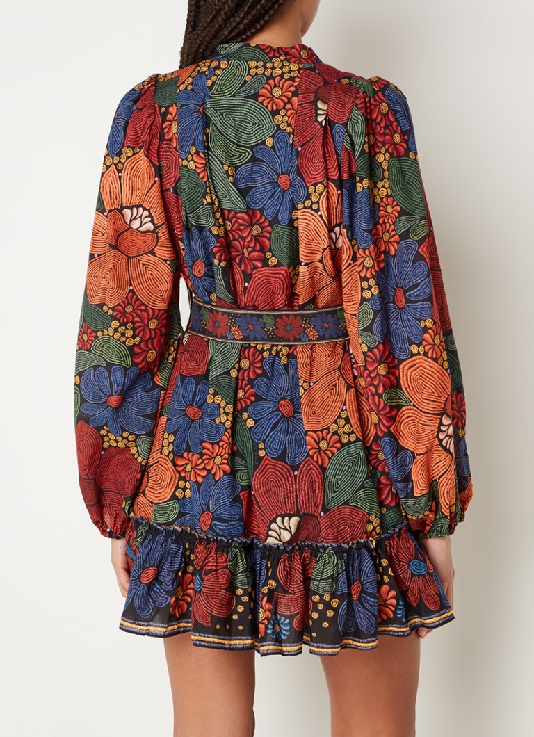 Rochie mini bluză cu imprimeu floral și curea Farm Rio.