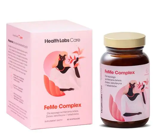Health Labs FeMe Complex Dodatak prehrani koji sadrži željezo i sastojke koji poboljšavaju njegovu apsorpciju Kapsule