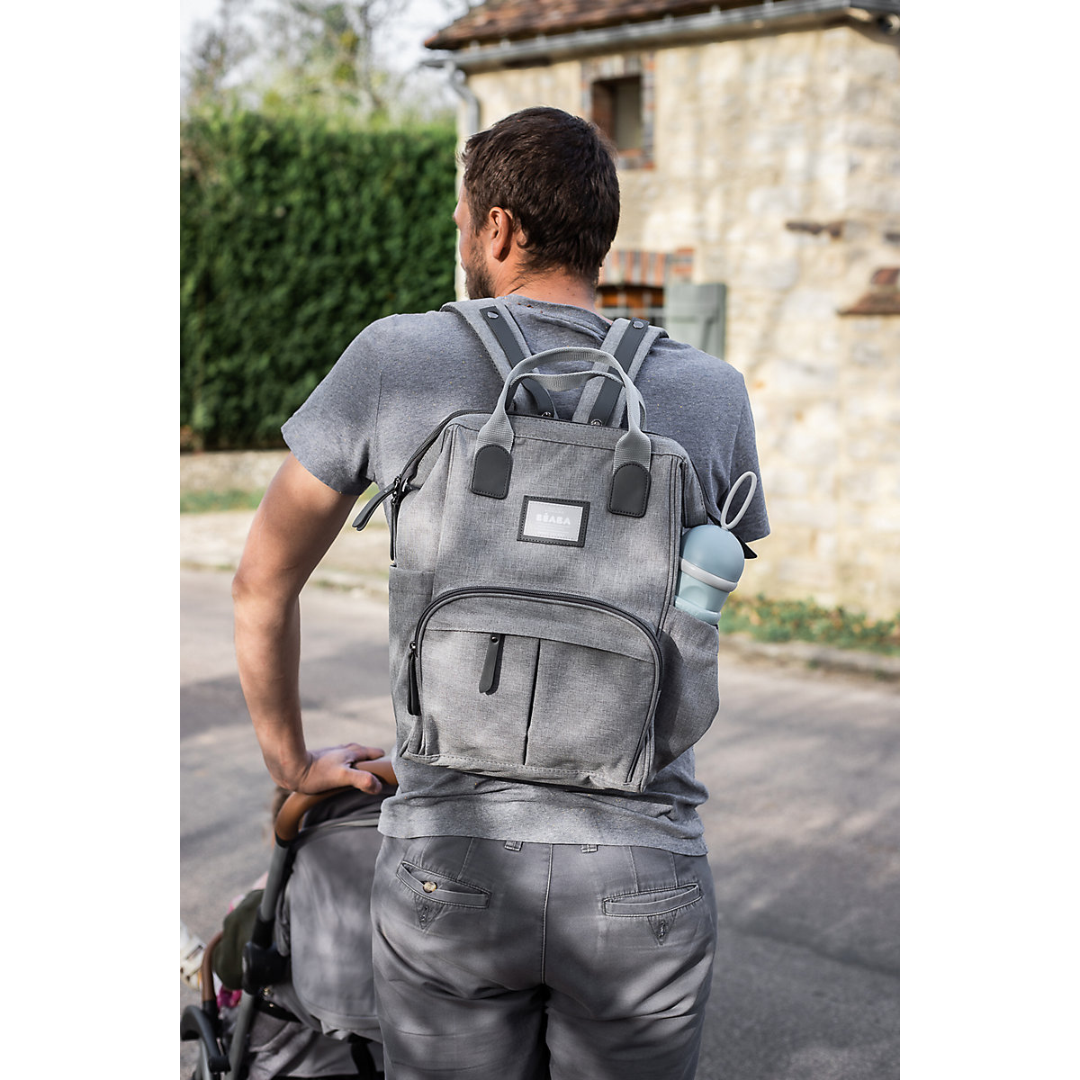 Wickeltasche Wellington - Graumeliert