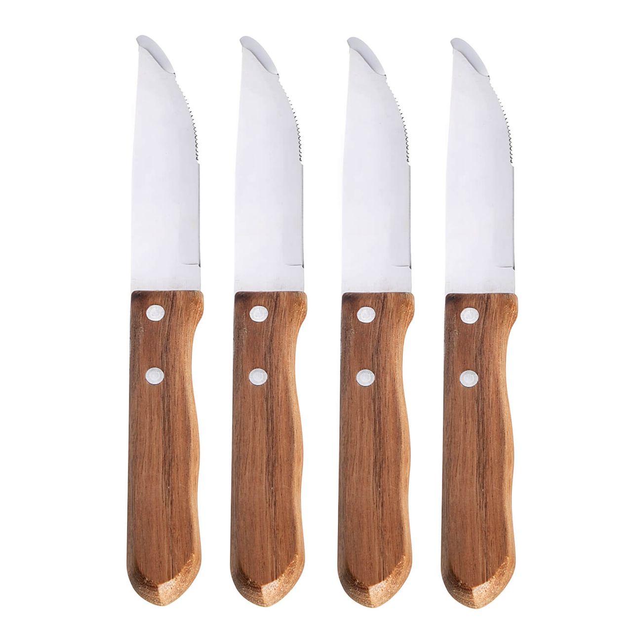 PaellaWorld International Paella World Jumbo Messer-Set (Steakmesser) 4-teilig 25cm Klinge genietetem Holzgriff