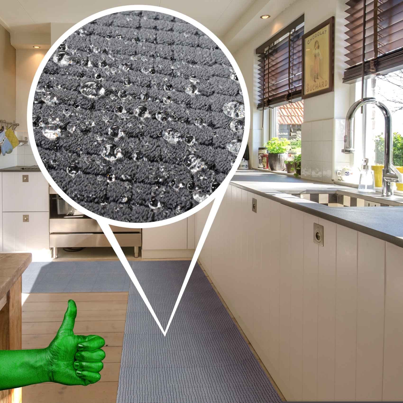 Küchenläufer Flurläufer Küchenläufer Teppichläufer Textil WILSON Premium Mosaik, ANRO, Rechteckig, Höhe: 3 mm, Textil