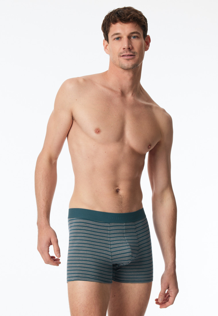 Shorts 3er-Pack Organic Cotton Webgummibund uni/gestreift mehrfarbig - 95/5
