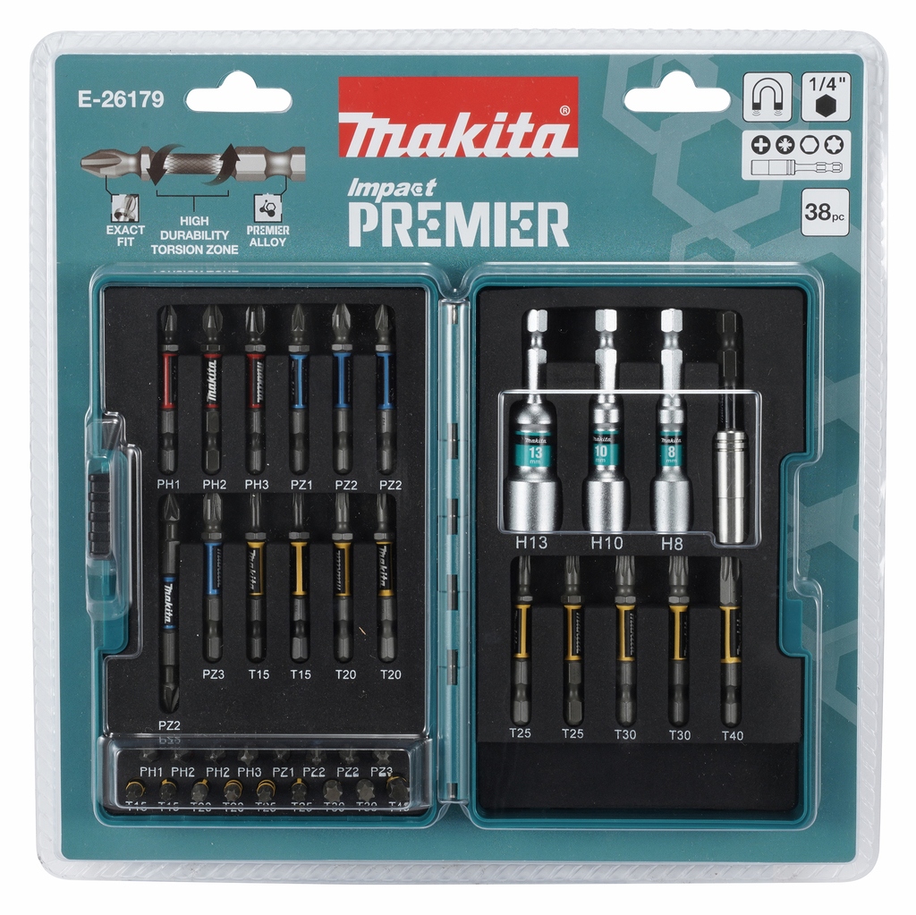 Makita Accessories E-26179 Impact Screwdriver Bit Set 38-piece