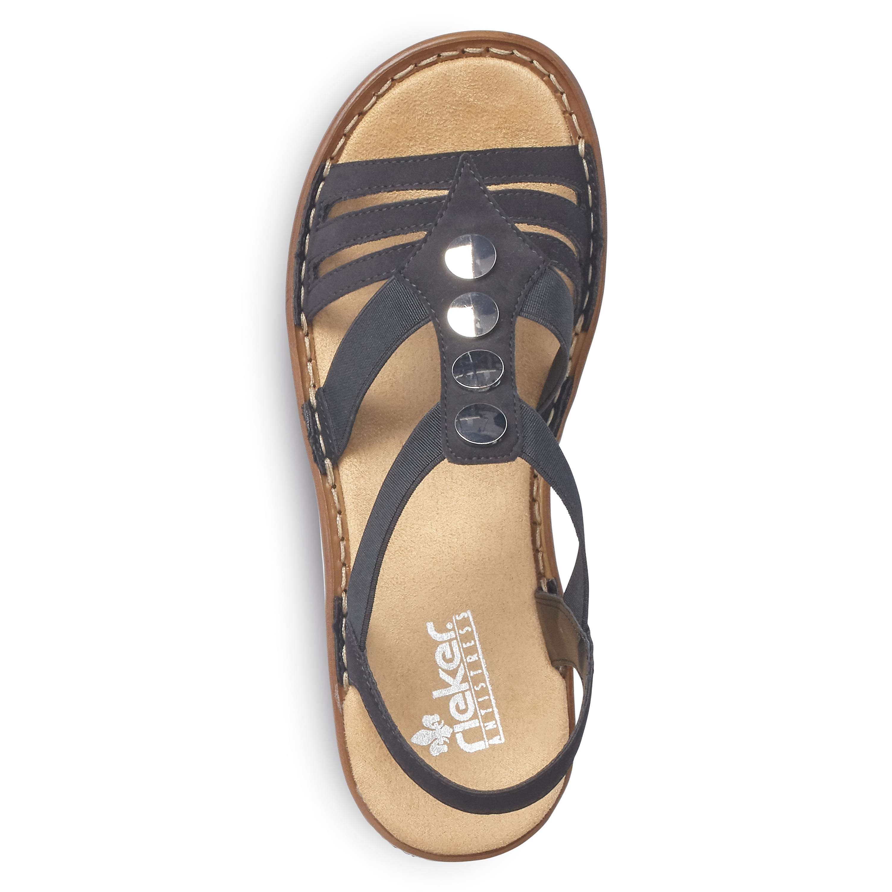 Rieker Damen Riemchensandalen nachtschwarz