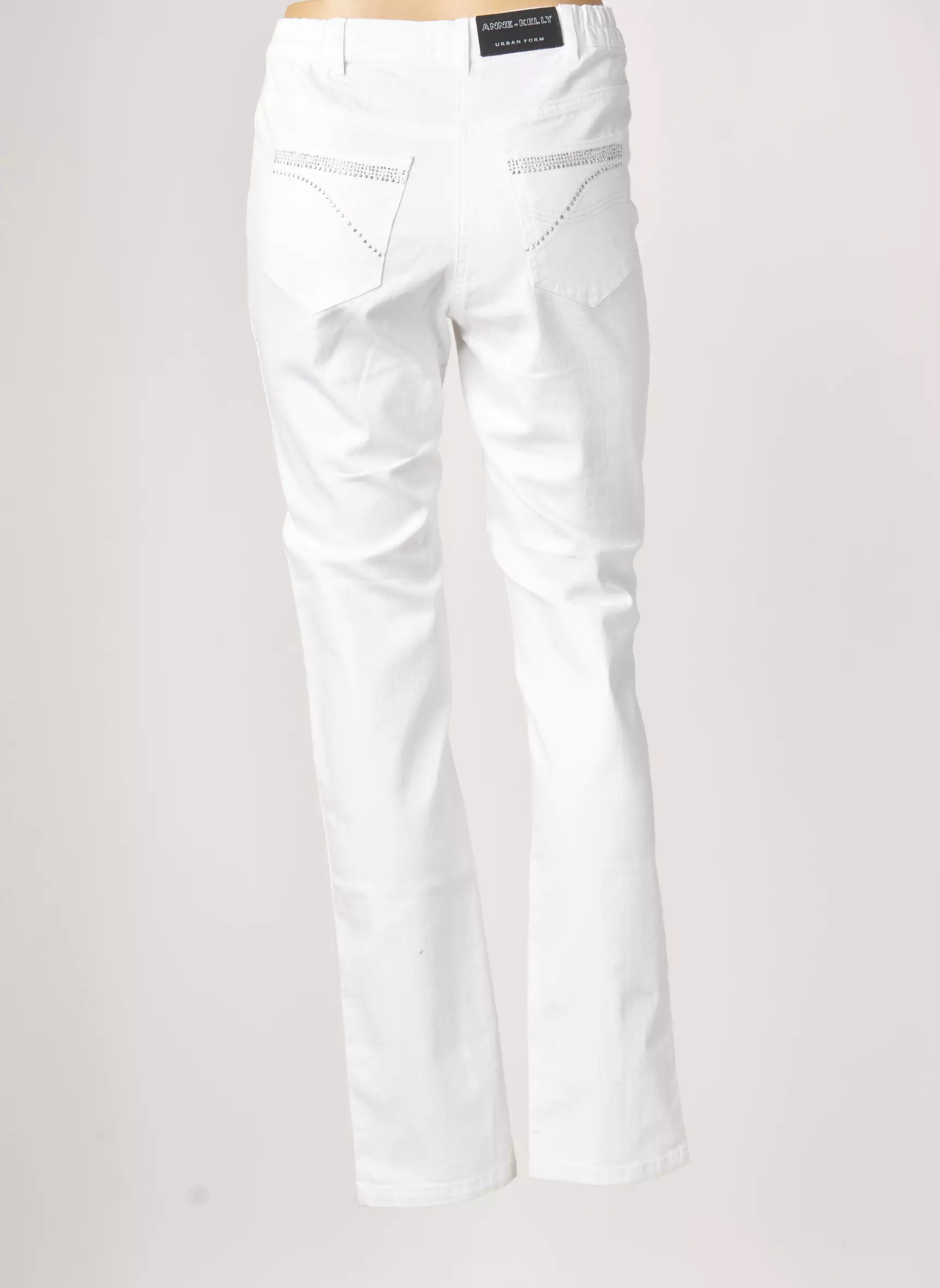 Anne Kelly Pantalons Droits Femme couleur blanc