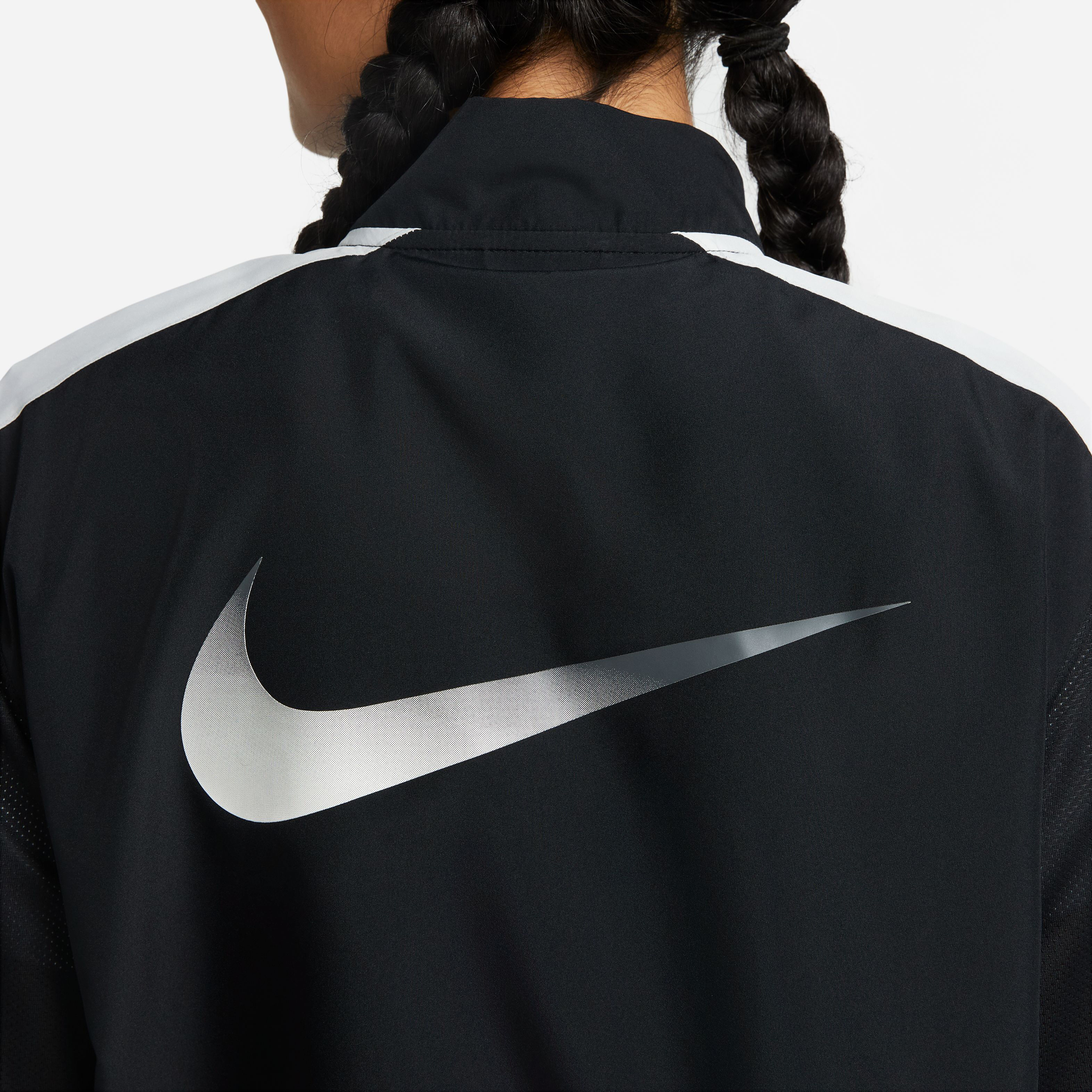 Swoosh Run Laufjacke Damen - Schwarz, Grau