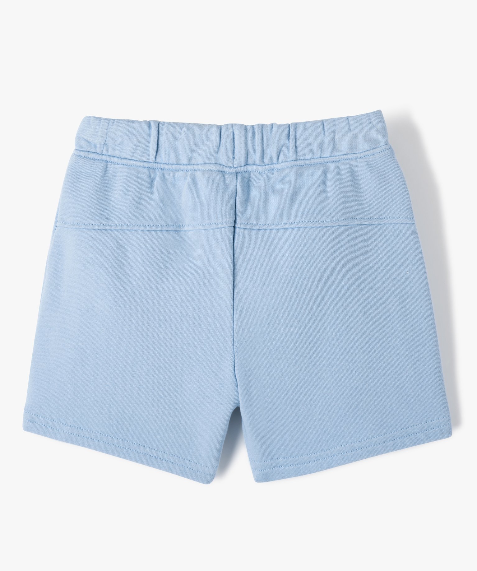 Bermuda bébé Garçon en maille unie à taille élastiquée bleu | GEMO