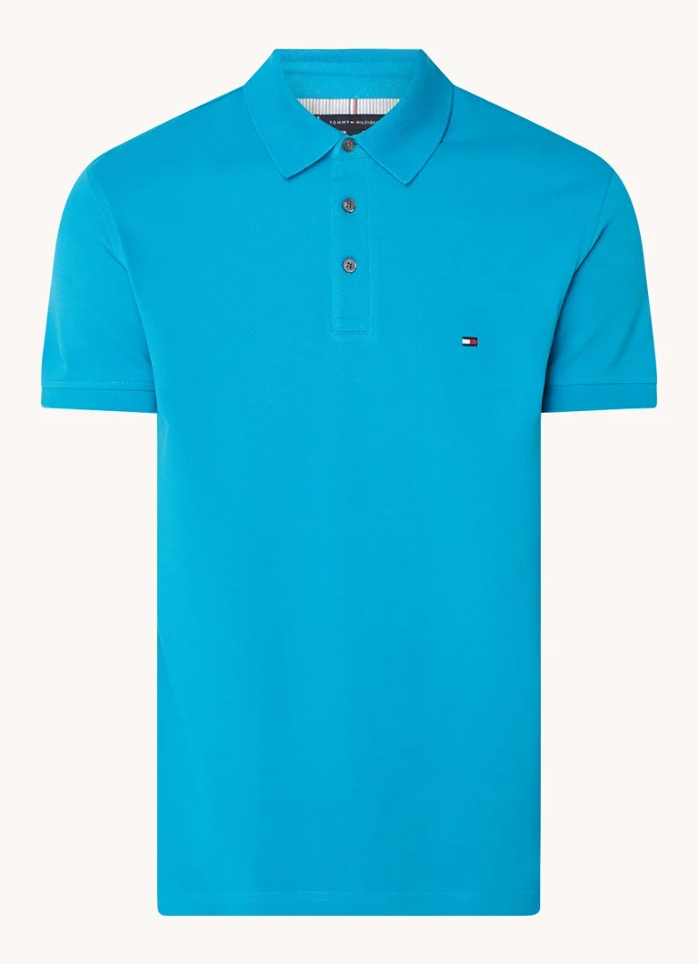Polo Tommy Hilfiger 1985 slim fit com bordado do logotipo