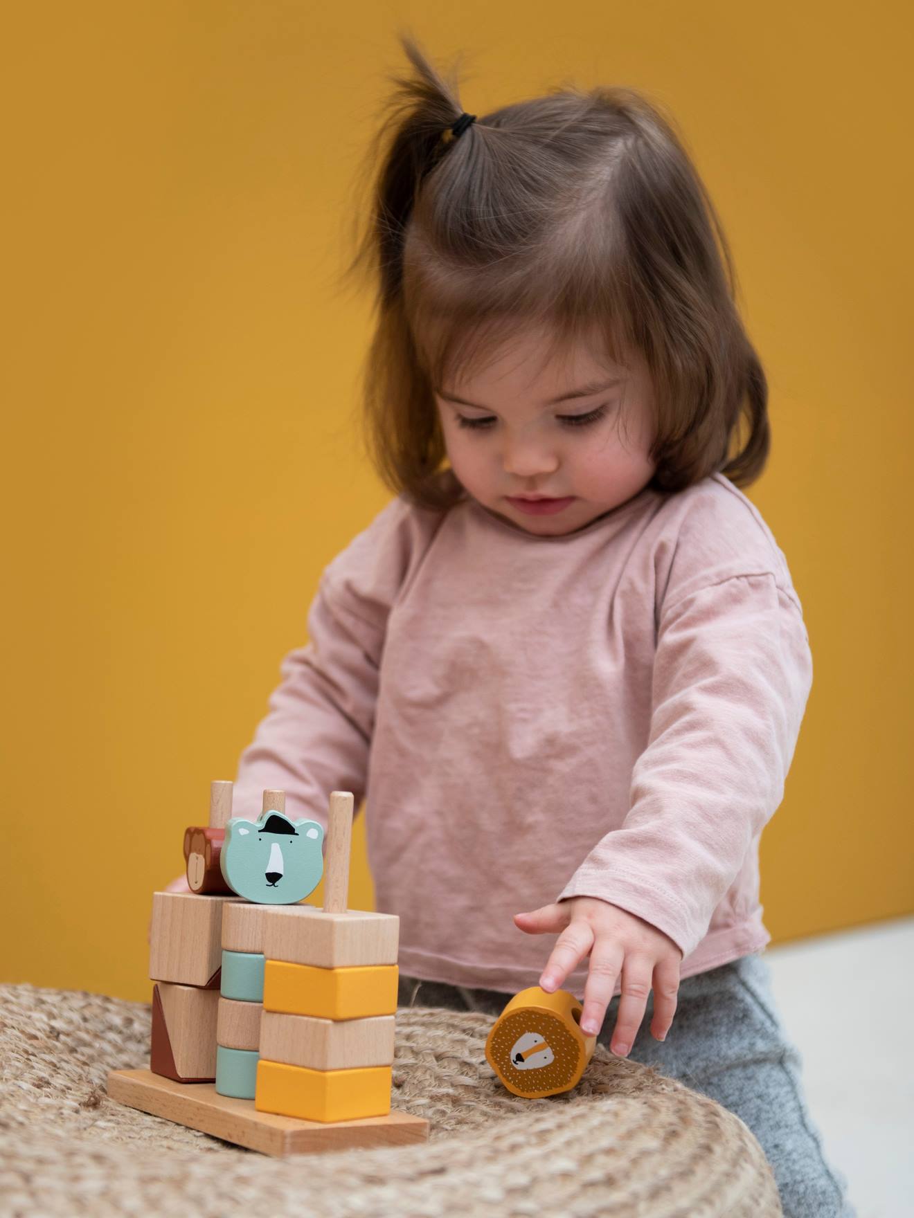 Trixie Baby Tier-Stapelspiel TRIXIE aus Holz - mehrfarbig