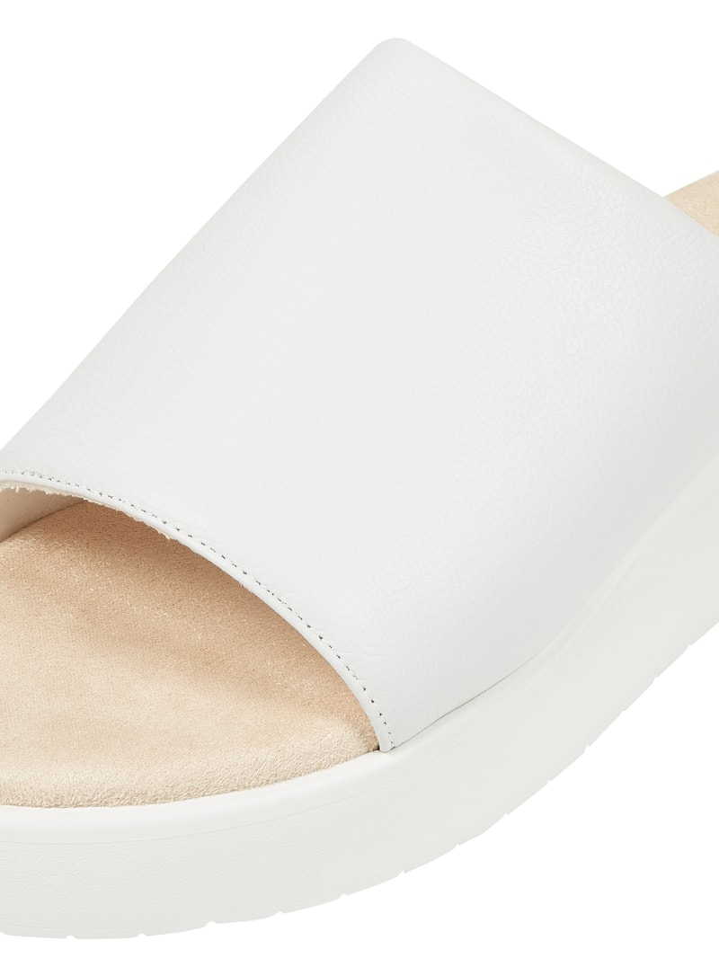 Pantolette aus Leder in weiß