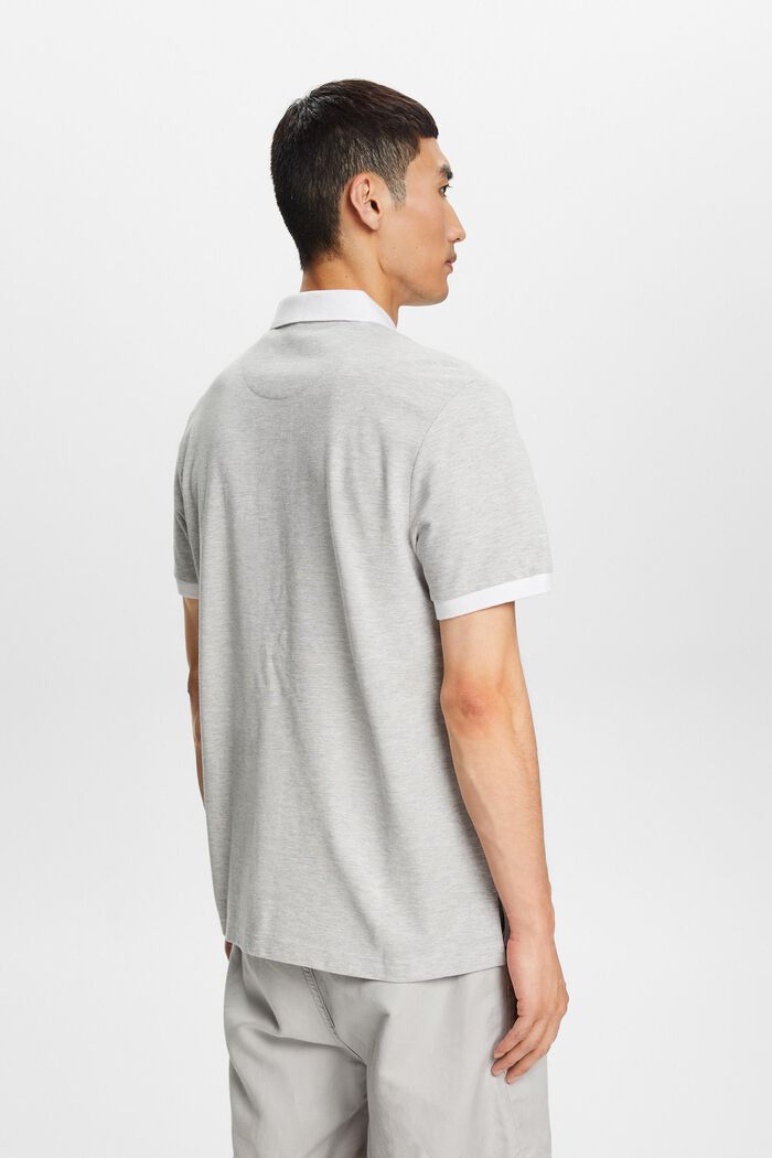Zweifarbiges Piqué-Poloshirt