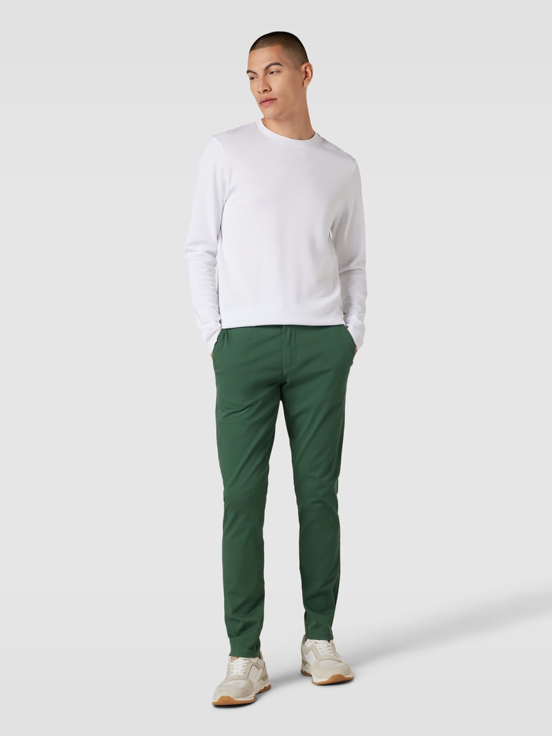 Super Slim Fit Chino mit Stretch-Anteil in grasgrün