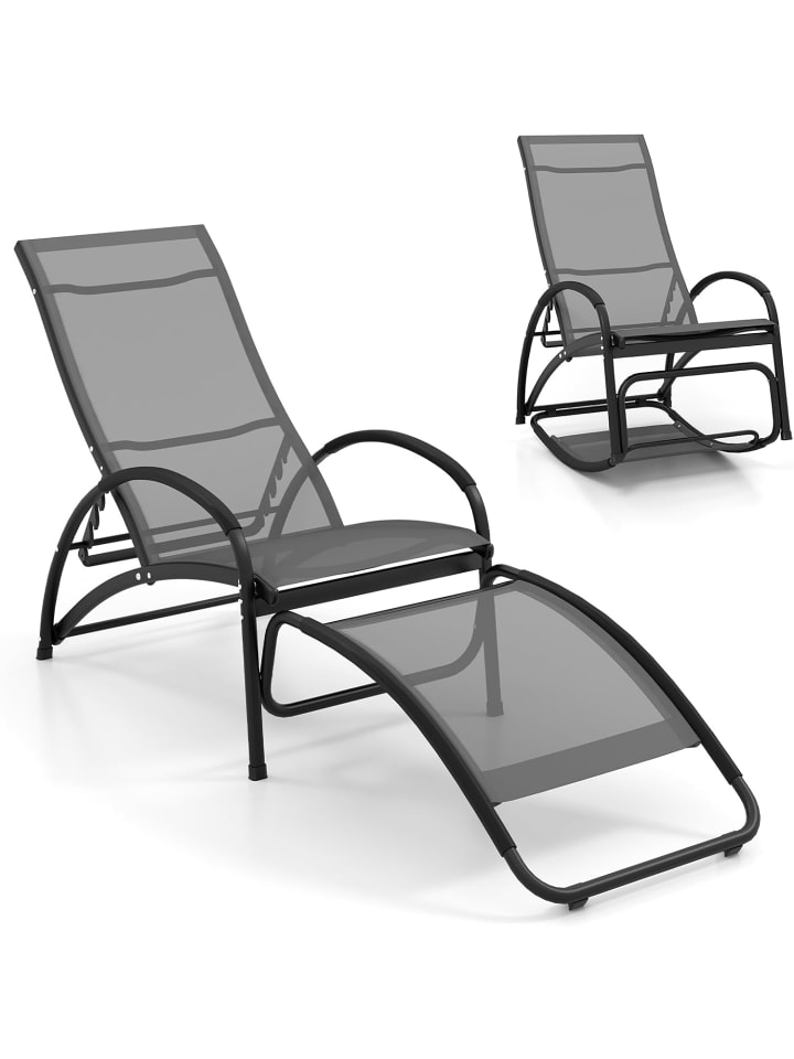 COSTWAY 2 in 1 Sonnenliege in Grau günstig kaufen onesize