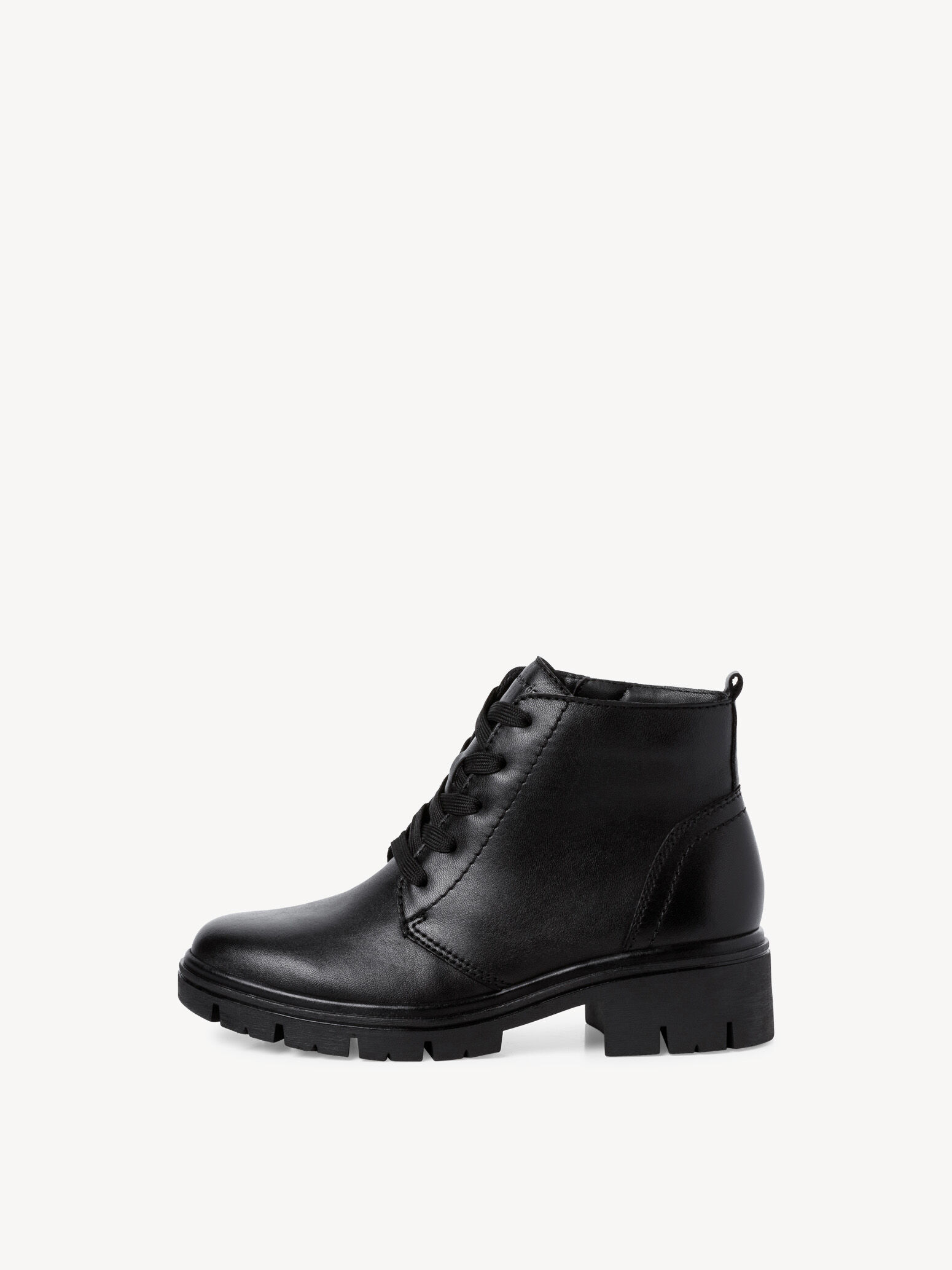 Bottine en cuir - noir