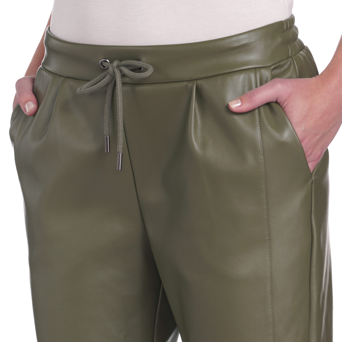Damen Jogpants aus Lederimitat