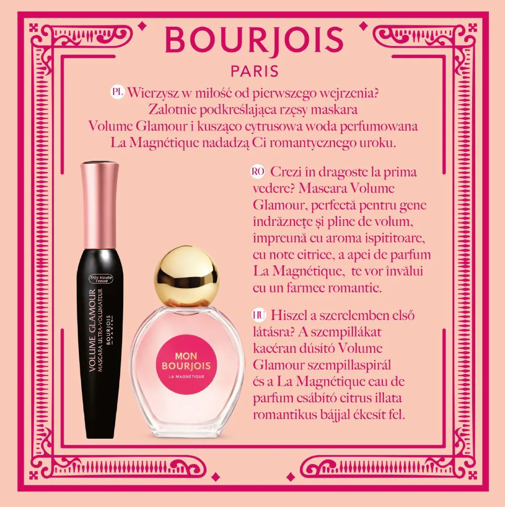 Bourjois sæt (Volume Glamour Mascara + La Magnetique Eau de Toilette)