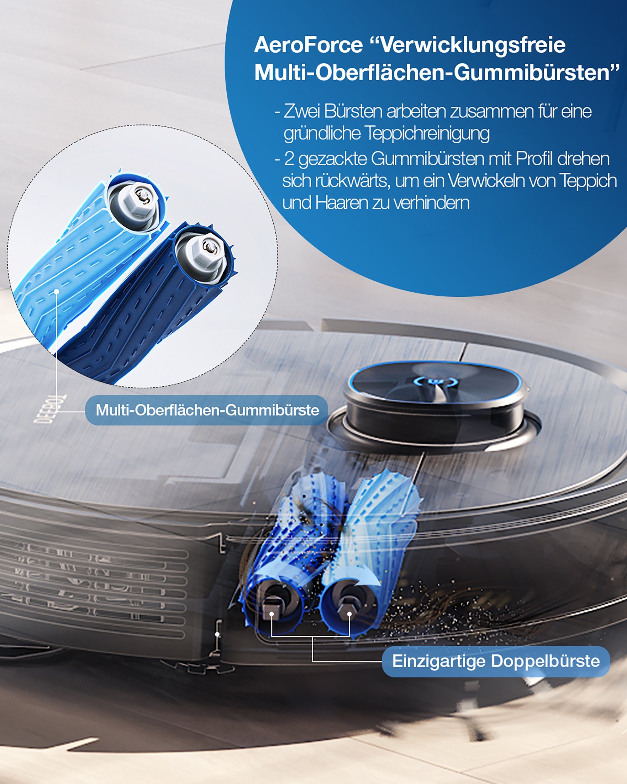ECOVACS Nass-Trocken-Saugroboter DEEBOT T9 AIVI, mit Zwei-Wege-Sprachkommunikationssystem