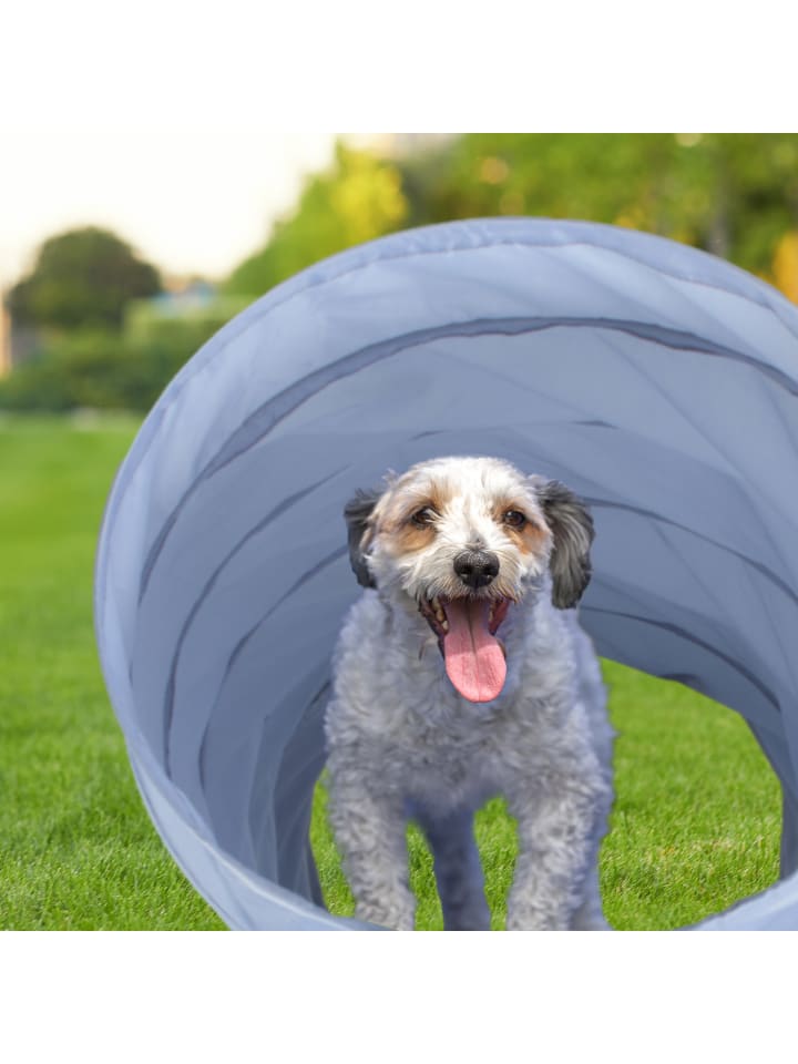relaxdays Hundetunnel in Grau - (B)200 x Ø 40 cm günstig kaufen onesize