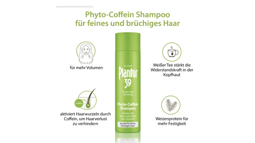 Plantur 39 Phyto-Coffein Shampoo speziell für feines 250 ml