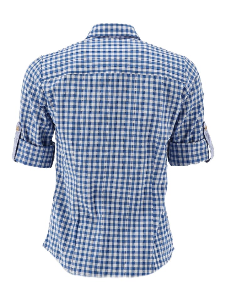 OS-Trachten Trachtenbluse Micoya in mittelblau günstig kaufen