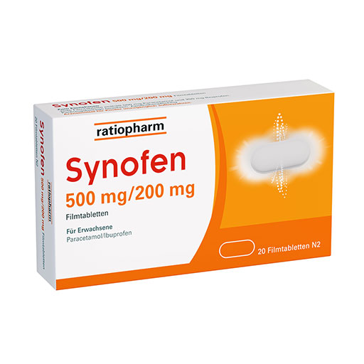 SYNOFEN 500 mg/200 mg Filmtabletten  20 St  Filmtabletten