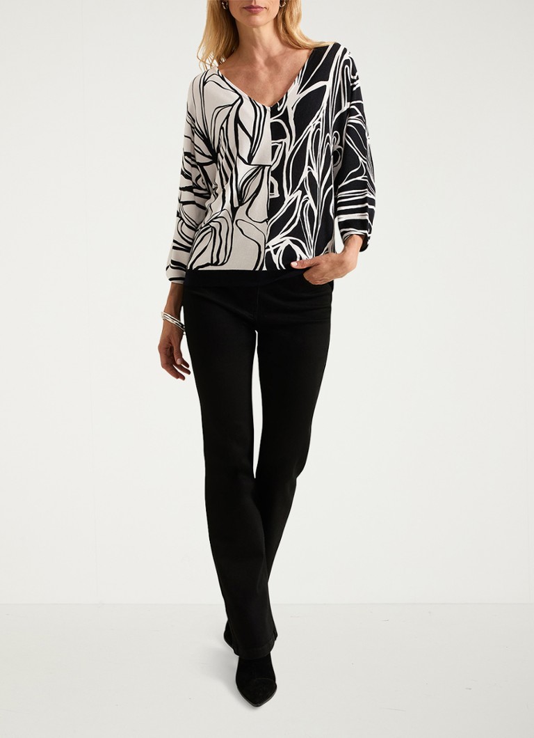 Phase Eight Ava finely knitted pullover with tree print