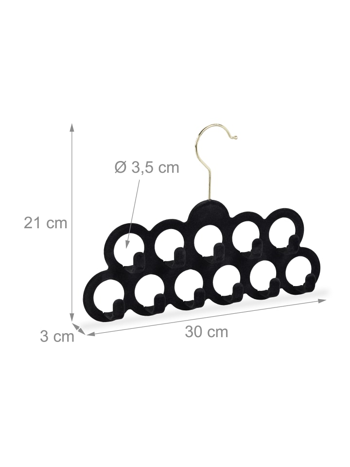 relaxdays Schalhalter in Schwarz günstig kaufen onesize